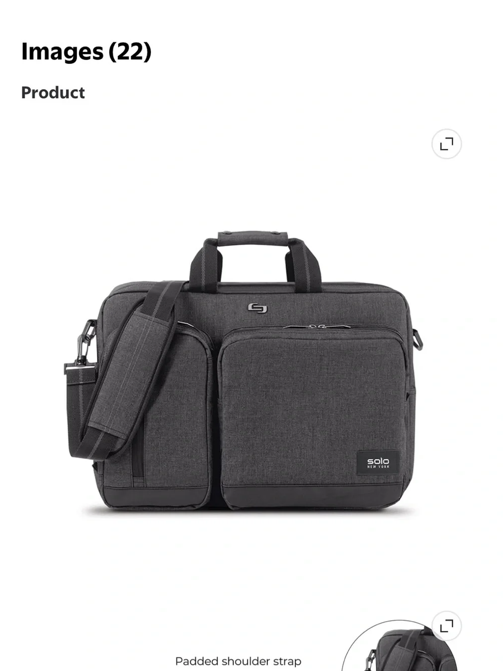 solo Black Hybrid Briefcase